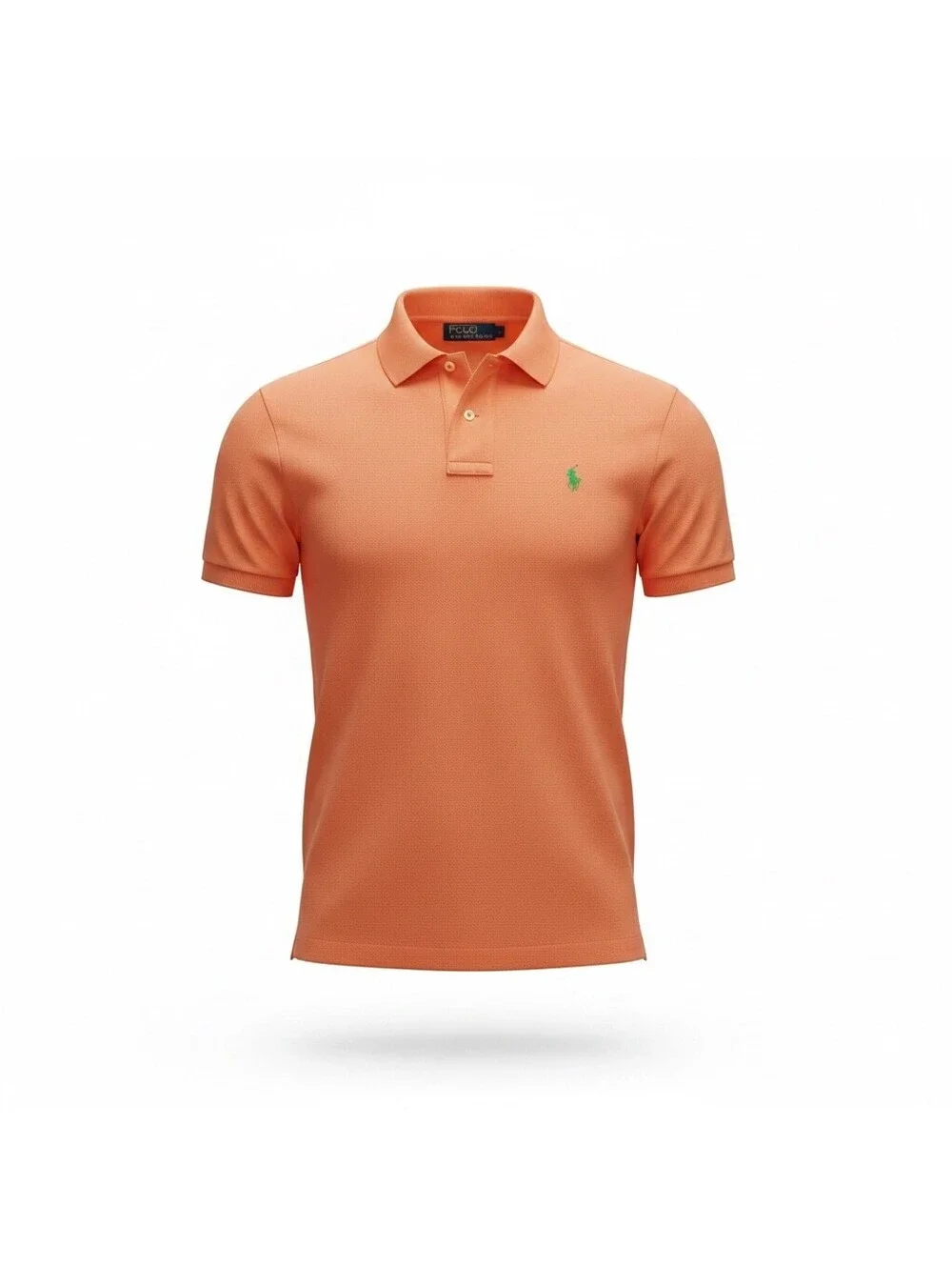 Polo Ralph Lauren Men’s M Orange Classic Pique Cotton Polo Green Pony